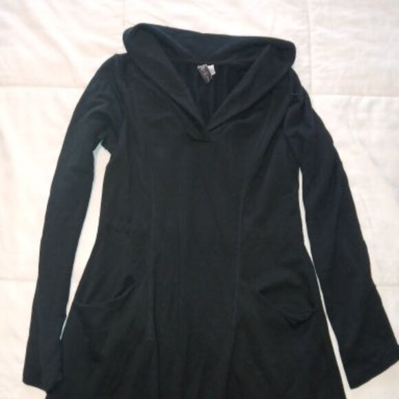 IBEX 100% Merino Wool Jumper Dress - Black, Small - Picture 1 of 4
